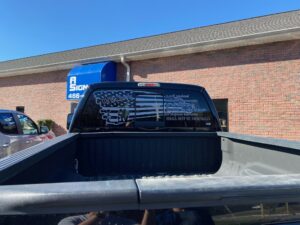 pickup truck window lettering