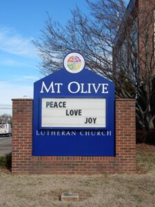 Mt. Olive Lutheran Church Lighted Changeable Copy Signs