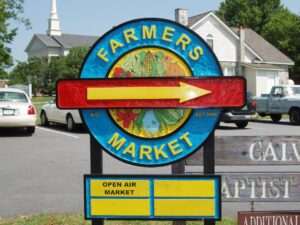 Farmers Market Sand Carved Signs